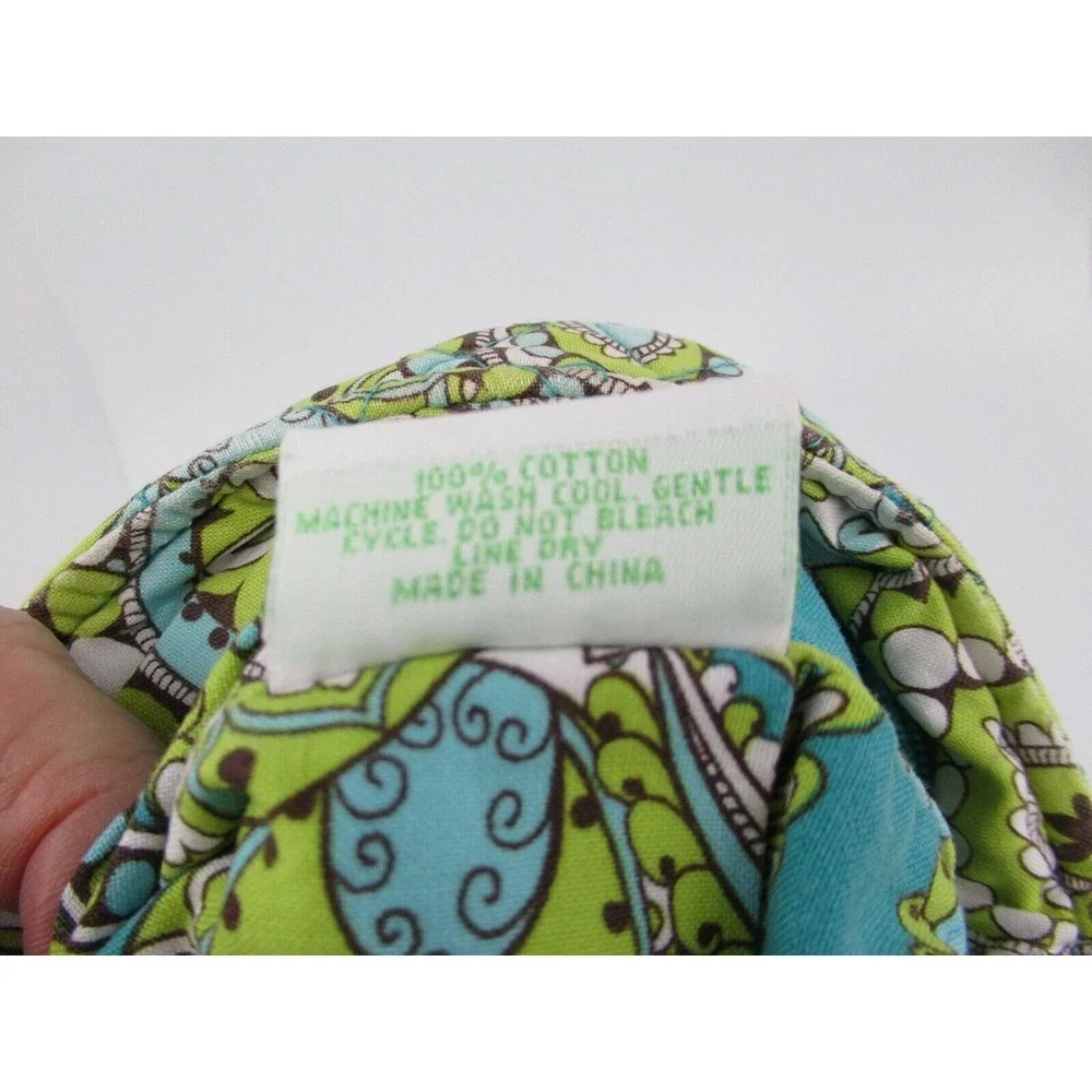 Vera Bradley Crossbody Bag Purse Peacock Green and Blue Floral Iconic Hipster‎